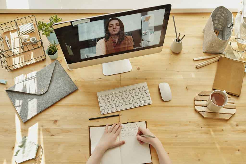 Person Doing Online Course