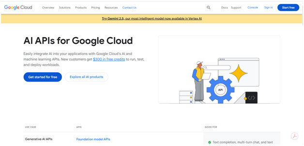 Google Cloud AI API