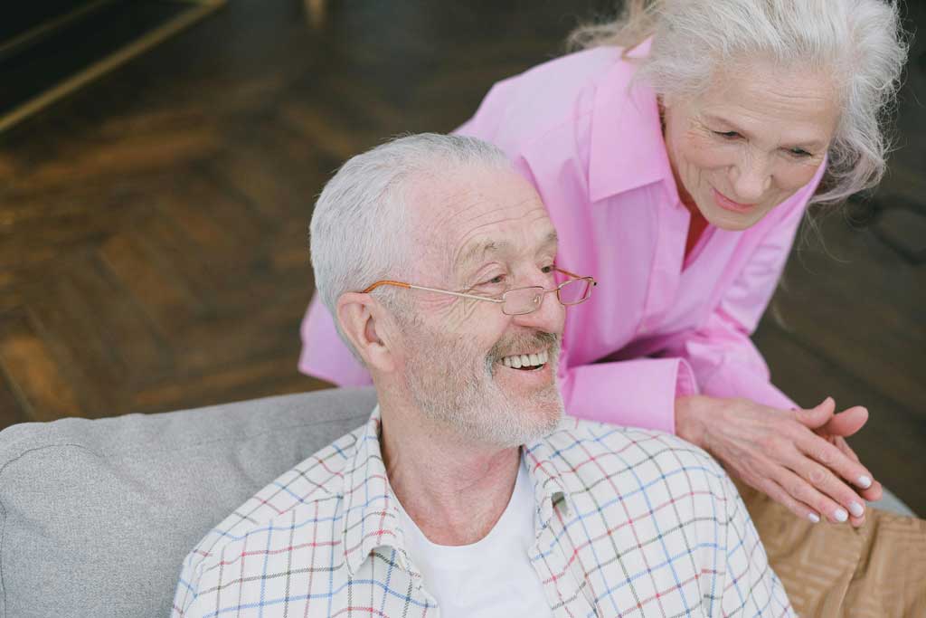 Photo of an Elderly Couple Talking