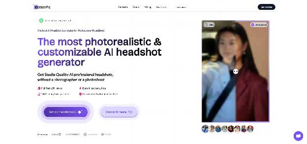 Makes the promise of ‘4K clarity with a human safety net’ tangible by showcasing sharp, print-ready headshots, which is difficult to convey through text alone.