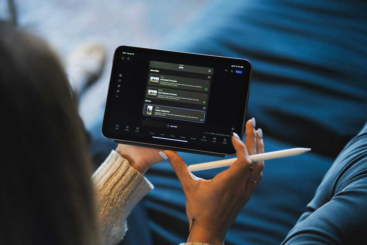 Editing a podcast with AI Auto Edit.