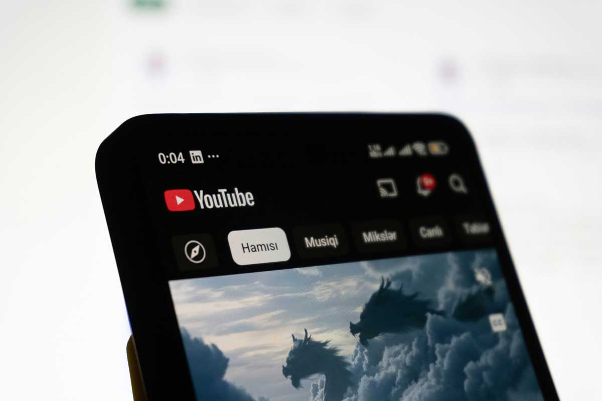 Youtube app interface
