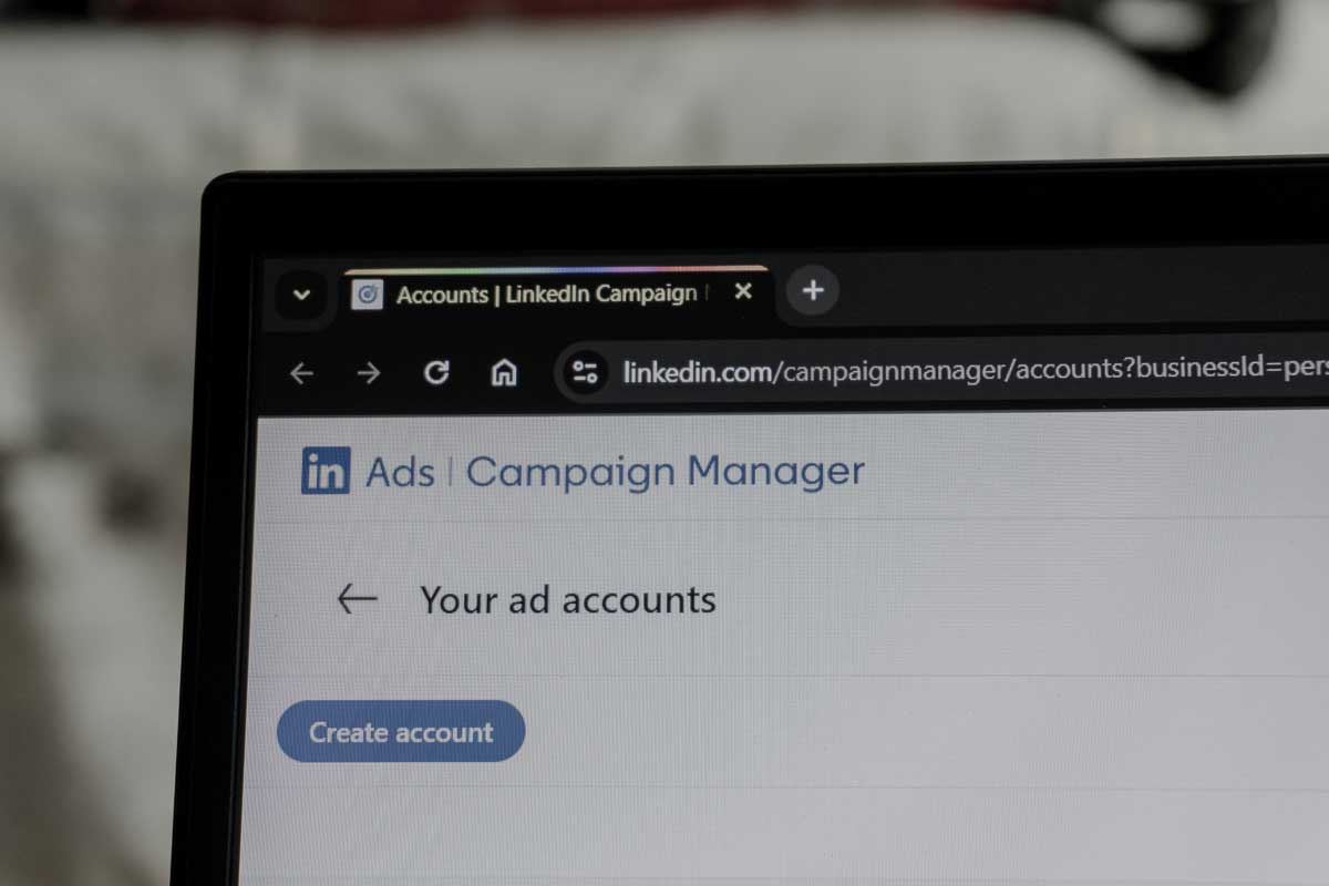 Linkedin ads campaign manager interface