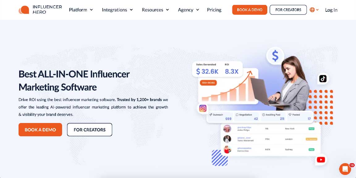 Influencer Hero