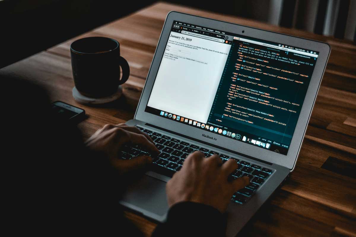 Person using laptop