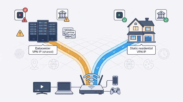 Residential, static, dedicated