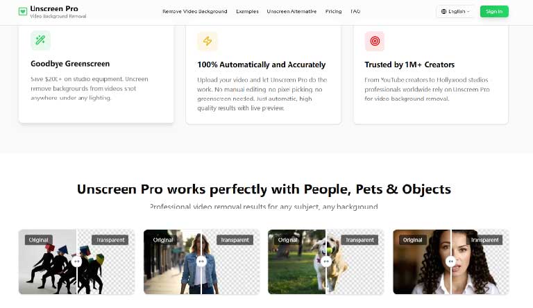 Unscreen Pro Info
