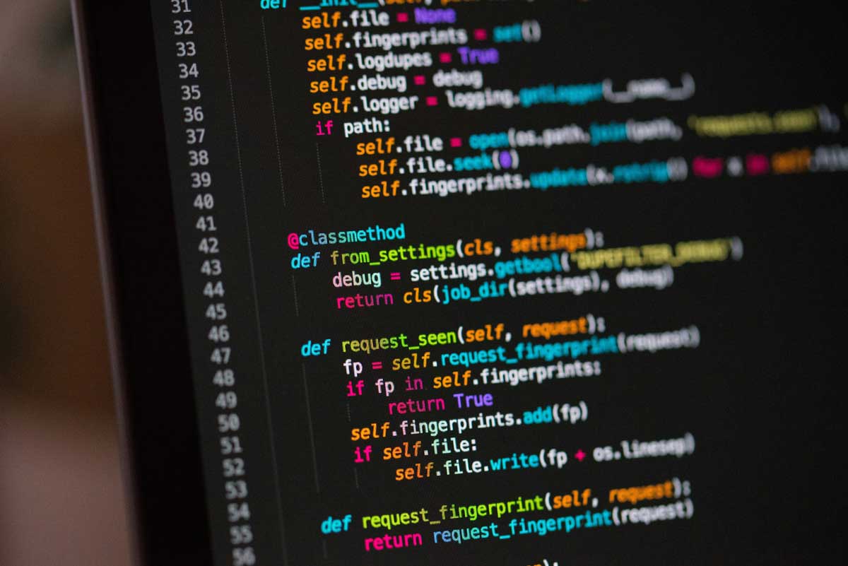A computer screen with a bunch of code on it