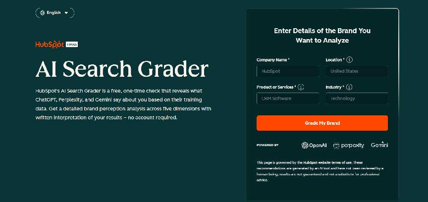 HubSpot AI Search Grader