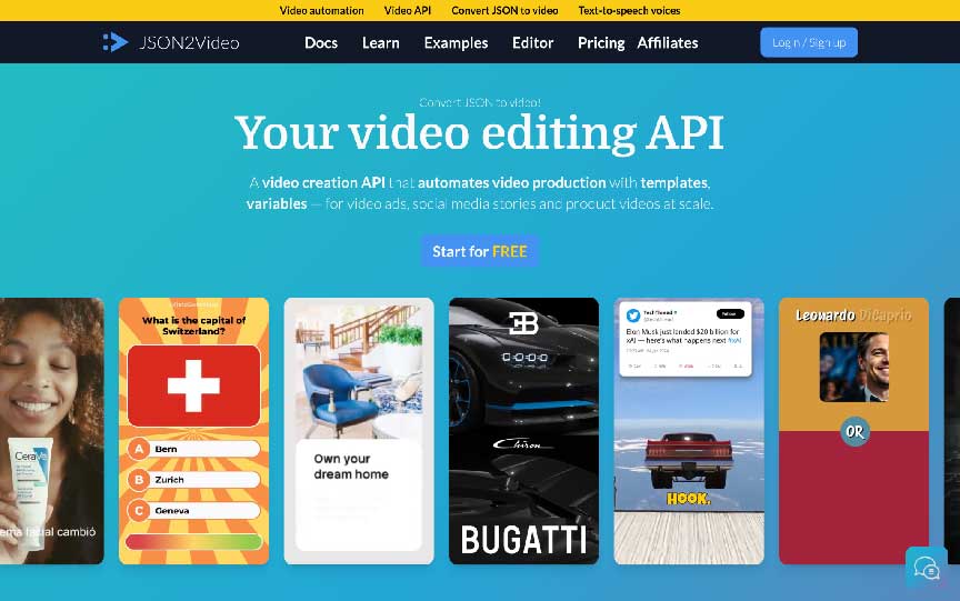 Json2video