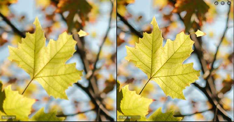 HitPaw FotorPea upscales a low-resolution image 