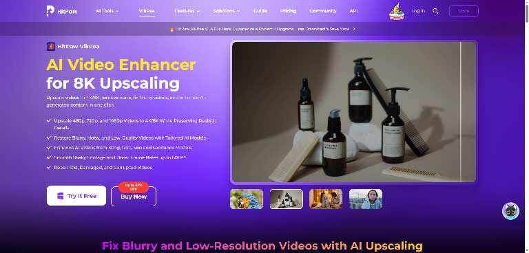 Download and install HitPaw VikPea AI video enhancer on a computer