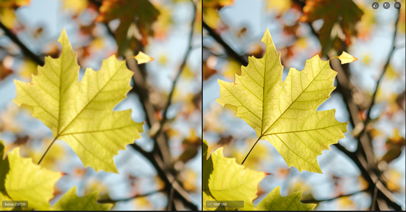 HitPaw FotorPea upscales a low-resolution image
