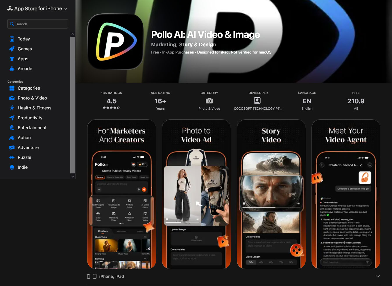 Pollo AI app