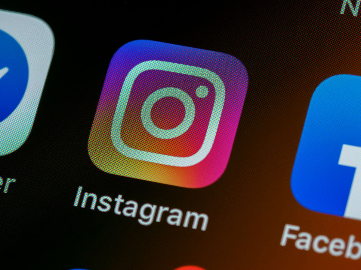 Instagram app icon on screen