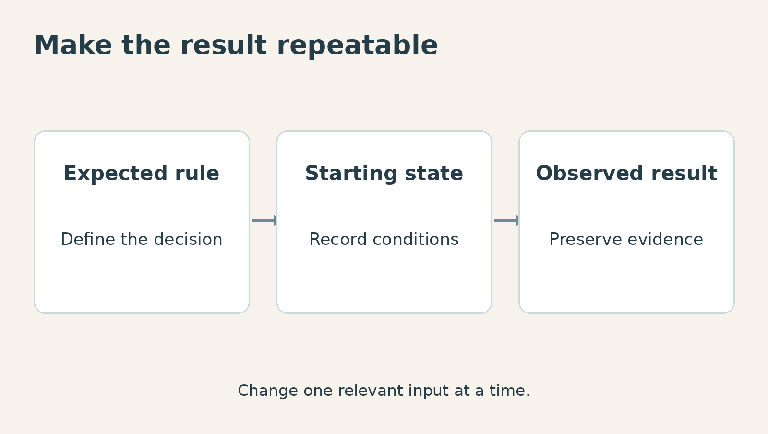 Make the result repeatable