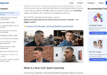 Bob Haircut Ideas & Buzz Cut Styles for Men: Smart Choices with Modern AI